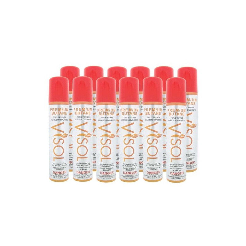Visol Triple Refined Butane Lighter Refill (3 Can Pack)