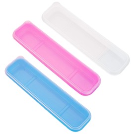 3-Piece Portable Cutlery Set with Lid - 8in Travel Utensil Organizer for Lunch Box, Includes Chopstick, Spoon & Fork Holder - Compact Tableware Storage Case