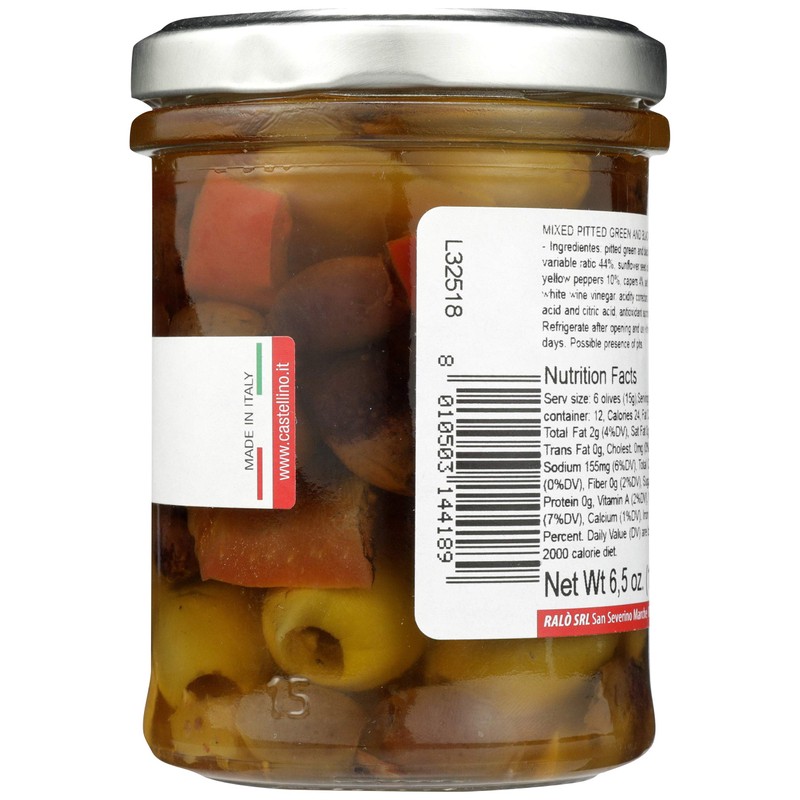 Castellino Mixed Italian Olives, 6.5 OZ
