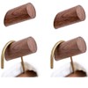 Felidio Wood Wall Hooks, 4 Pack Coat Hooks Wall Mounted,