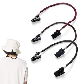 CHENNAN Pack of 3 Hat Retainer Clip, Hat Holder Clips, Cap Retainer Clip, Safety Windproof Retainer Clip, Hat Clip, Suitable for Fishing, Golf, Sailing, Boating, Climbing, Travel (A)