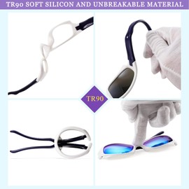 COASION Sunglasses Kids Polarised Sports Glasses for 4-12 Years Boys Girls Cycling Glasses UV400 Protection, Pink Frame/Pink Lens, M