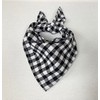 Tartan Check Dog Bandana, Ties Like a Neckerchief, Soft Cotton