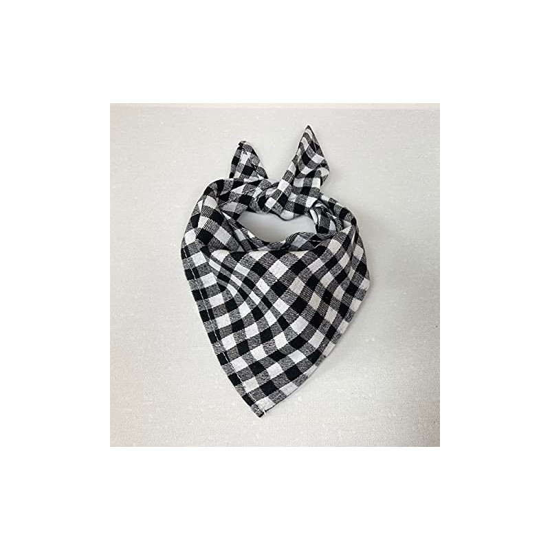 Tartan Check Dog Bandana, Ties Like a Neckerchief, Soft Cotton