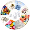 Plastic Cosmetic Jar*24, Transparent & Visible Sample Container Jar, Transparent