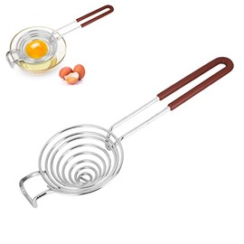Separador De Yema De Huevo, 8x25.5cm Extractor De Clara De Huevo De Acero Inoxidable De Mango Largo Herramienta De Separación De Yema Y Clara De Huevo Utensilios Para Hornear Y Cocina
