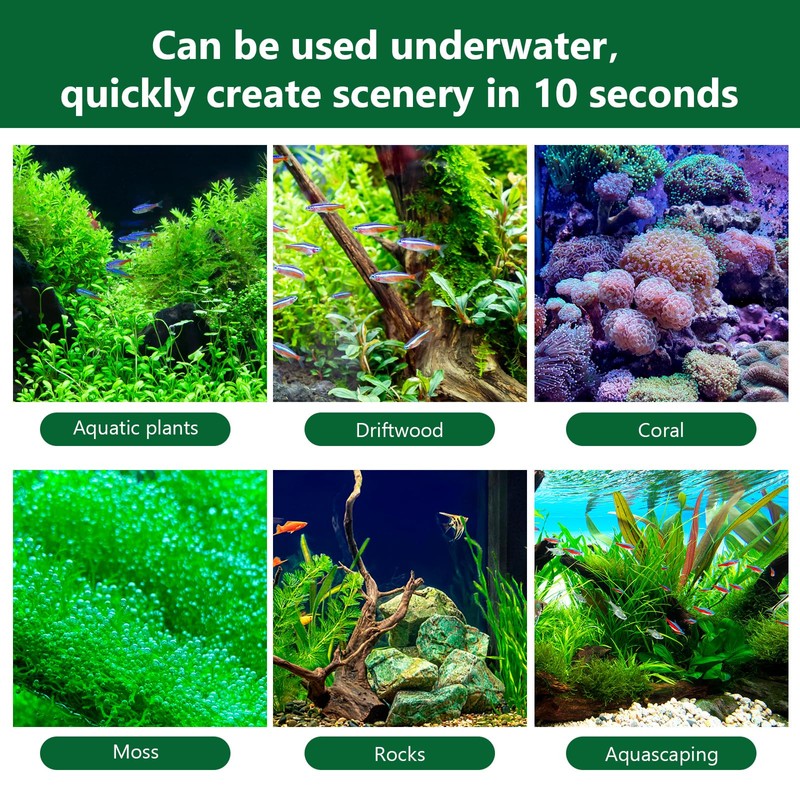 Hygger CO2 Aquarium Glue,Aquascaping Instant Glue, Suitable for Aquatic Plants,Corals,