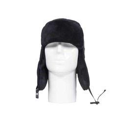 HEAT HOLDERS - Mens Waterproof Fleece Lined Winter Thermal Trooper Trapper Hat with Ear Flaps (S/M, Black (Trapper))