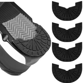 fogman Heel Protector, Heel Guard, Wear Prevention, Reinforced Shoe Guard, Repair, Set of 4 (10.4 - 10.6 inches (26.5 - 27 cm), Black)