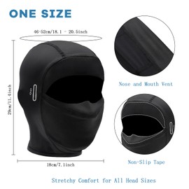 HENGBIRD Ice Fasen Non-Slip Balaclava Unisex Breathable UV Protection Material Ideal Cool Ice Silk Balaclava Comfortable High Elasticity Suitable for Motorcycles Electric Motor and Cycling