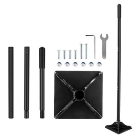 8"X8" Ground Tamper Tool, Steel Tamper, Heavy Duty Hand Soil Tamper Tool with 48 Inch Handle for Leveling Soil, Installing Paving Stones, Gravel, Asphalt, Sand, and Repairing Pavement