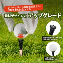 Minezaki Whirlwind Tee, Long, Genuine Monofilament Construction Tee, Elastic Type, Upgrade Head, Width 0.7 inches (17 mm), Easy to Place Balls, Golf Competitions, Accessories, Golf Supplies, Long Tees