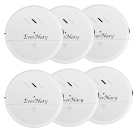 EverNary Window Alarm 125dB High Volume Vibration Sensor Alarm Easy to Install for Home, Office, Apartment, RV Security (6 pieces)