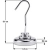 Sensei Neodymium Magnets with Rotating Hook Diameter 36 x Height