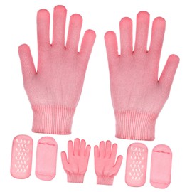 Baluue 2 Sets Spa Moisturizing Socks Hand Gloves Foot Mask Moisturizing Dry Skin Socks Moisturizing Gel Socks Hydrating Socks Women Socks Men Feet Fingerless Thermals Overnight Cotton