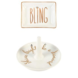 Widdop and Co 'Shine Bright...' Ring Holder & 'Bling' Jewellery Tray