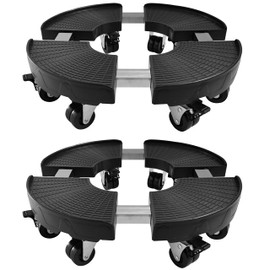 CASIMR Plant Stand with Wheels, Heavy Duty Plant Caddy with 8 Twin Casters, 2 Pack Adjustable 15-20 Inch Indoor Outdoor Large Rolling Plant Stand Planter Cart Dolly for Flowerpot, 600lbs Capacity