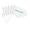 50pcs White Mini Handheld Flags for DIY Sublimation - Blank