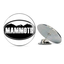 NYC Jewelers Black Oval Mammoth Mountain BG (Snow ski Resort) Metal 0.75" Lapel Hat Pin Tie Tack Pinback