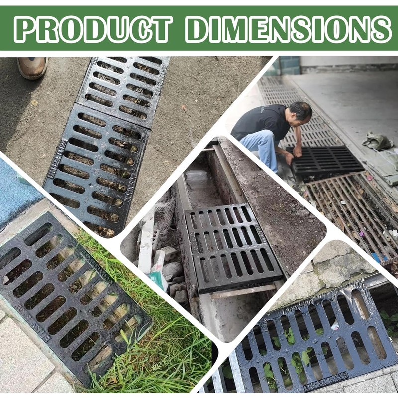 16x16 Cast Iron Drain Grate,B125 Square Outdoor Metal Grate for