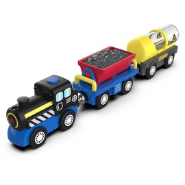 HYPERLIVING Train Accessories Battery Operated Locomotive Train, Engineering Train Fits All Train Set for Toddlers, Motor Powerful Train Toy for Wooden Railway System, Train for Children