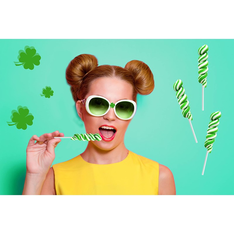 Fruidles St. Patrick's Day Twist Lollipops, Party Favor Box -