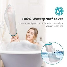 TS CORP Waterproof Shower Cover for Bathing, Gypsum Feet and Arms, Adults, For Sprains, Fractures, Bandages, Injuries, Postoperative Use, Gypsum Waterproof Cover