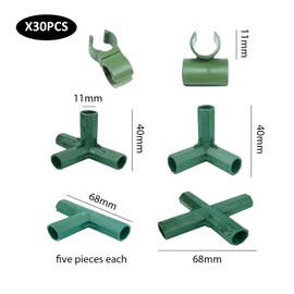 20 Pieces Of Greenhouse Accessories, 10 Pieces Of Buckles, Garden Hoops For Nets, Bamboo And Rattan Connectors, Greenhouse Frame Connectors, Garden Connectors