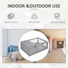 PawHut Wooden Tortoise House Indoor Turtle Habitat Enclosure Outdoor Reptile