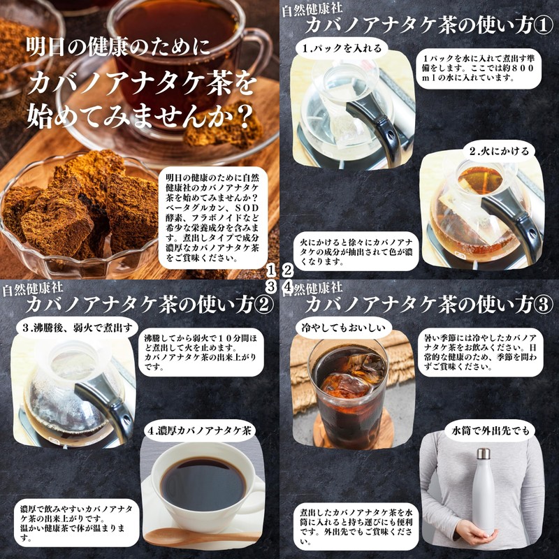 Shizen Health Company Cabano Anatake Tea 32 Pack Chaga Tea