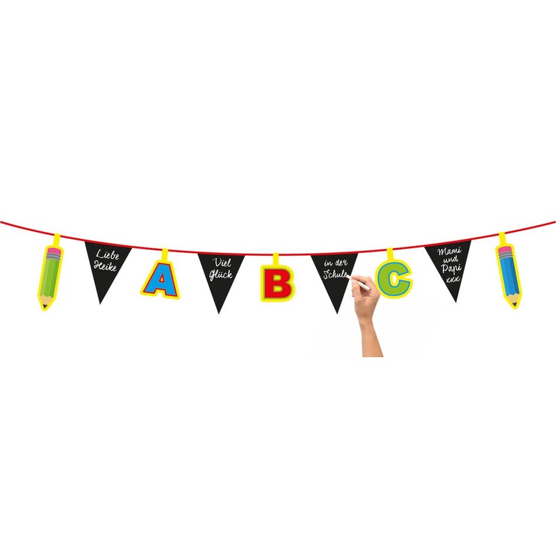 Decorative Set for Starting School, 2 x Garlands + 8