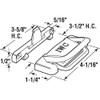 Prime-Line F 2686 Sliding Window Slam Latch, 3-5/8 In. Hole