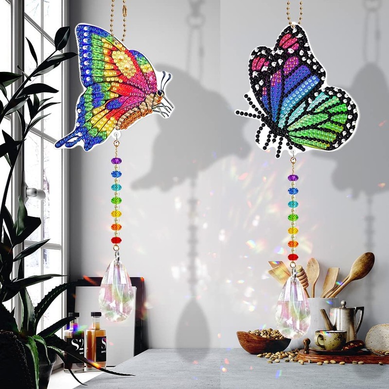 OKUGAIYA Diamond Painting Set Hanging Pendant Craft 2 Pieces DIY