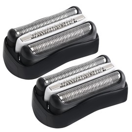 Pack of 2 Replacement Shaving Heads Compatible with Braun Series 3, 32B Razor Heads Replacement Blades Blades Razor Head for Series 3 3000s, 3010s, 3040s, 3050cc, 300s, 310s etc (32B, Black)