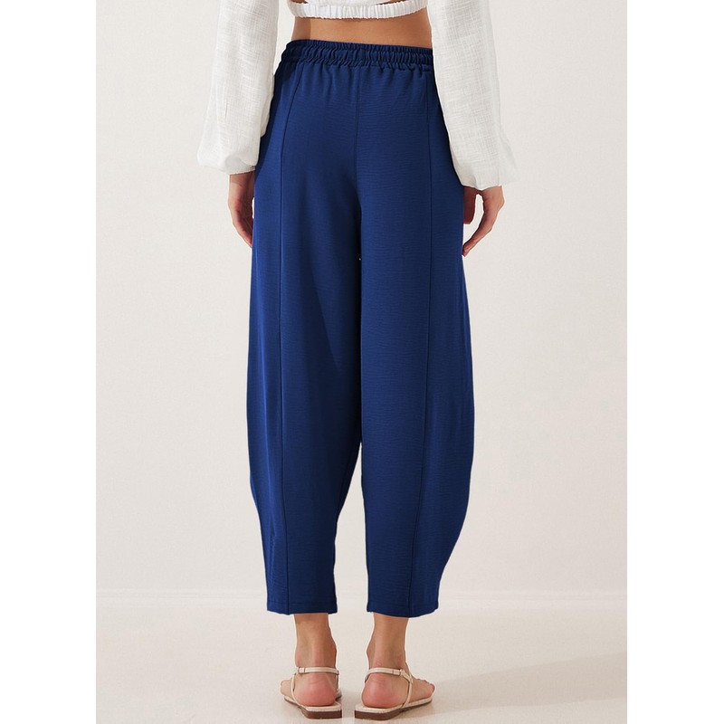 EVALSS Womens Baggy Wide Leg Pants Casual Drawstring Elastic Waisted