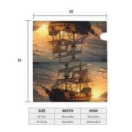 Magnetic Mailbox Cover Fantasy Pirate Ship Post Letter Box Cover Decorative Mailbox Wrap Mail Box Post Cover for Home Outside Welcome Garden Decor Letter Post Cover 21''x18''