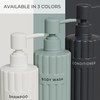 Stylish Shampoo and Conditioner Dispenser Set of 3 - Modern