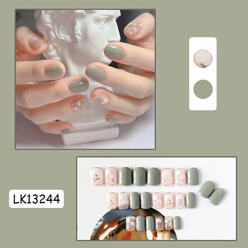 Domiya LK-13244 3D Nail Tips, Pack of 24, Short, Very