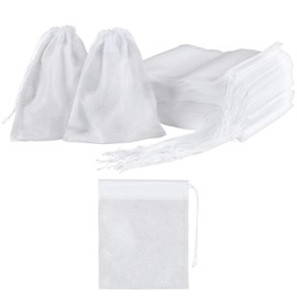 300 Pcs Drawstring Tea Filter Bags, Disposable Empty Cotton Filter Bags for Loose Tea （3.94 x 3.15 inch）