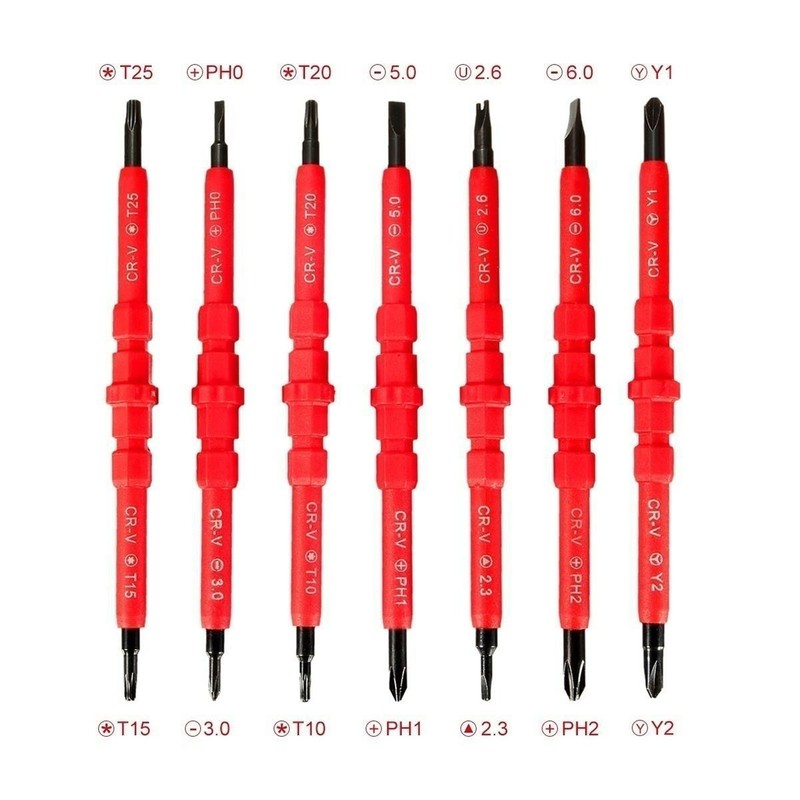 Premium Insulated Screwdrivers Set Insulated Professional Electricians Slotted Crossed Screwdriver