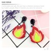 WRITWAA Extravagant Flame Earrings for Women, Creative Acrylic Fire Shape