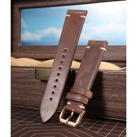 REZERO Quick Release Watch Strap, Upper Leather Watch Straps, Replacement Straps Made of Italian Calf Leather, 18 mm, 19 mm, 20 mm, 21 mm, 22 mm, 23 mm, 24 mm, for Men, Women, 19 mm, Leather, No