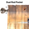 Twistmyst Rustic Wildlife Mallard Duck Valances for Windows 2 Pack,Rod