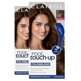 Clairol Nice 'n Easy Root Touch-Up 5 Kit, Matches Medium Brown Shades of Hair Coloring, Includes Precision Brush Applicator Tool (Pack of 2)