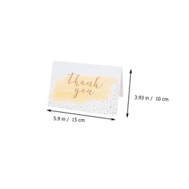 Operitacx 12St danke dir Karte Einladungskarten zum Abschluss Aquarell-Dankesschreiben Grußkarten hochzeitskarte Nachrichtenkarten danke karten bronzieren einstellen Papier