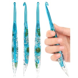 Coopay Crochet Hooks, 7mm Ergonomic Crochet Hook with Floral Plastic Grips, Stylish and Unique, Ideal for Crocheting Blankets, Dolls, Shawls, Hats, Scarves (7.0mm)