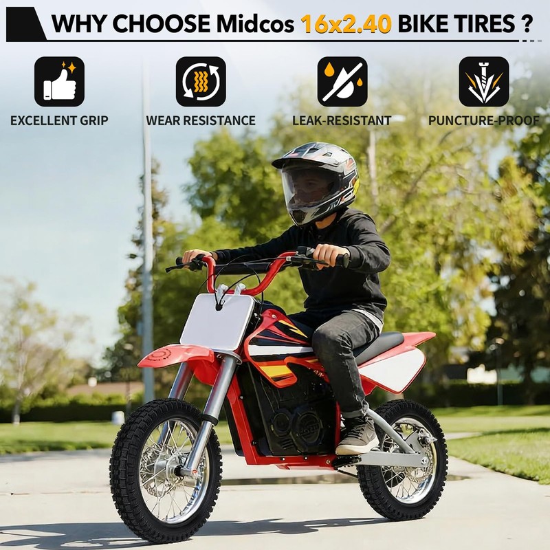 16x2.4 Bike Tire Replacement for Razor MX650 MX500 SX500 Mcgrath