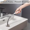 EUZUXU 3Pcs 45cm Sink Cleaning Brush, Drain Unblocker Tool Brush,