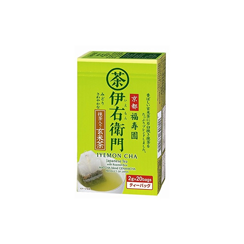 Uji no Tsuyu Iemon Brown Rice Tea Bag with Matcha