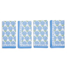 Two's Company Hydrangea Set of 4 Napkins - Cotton